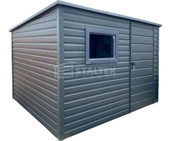 Schowek - Domek Ogrodowy 2,5x2m  - Drzwi - okno - Antracyt - dach spad w tył ST133