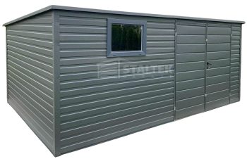 Schowek - Domek Ogrodowy 4,5x3m -  Drzwi  - okno - antracyt - dach spad w tył ST186