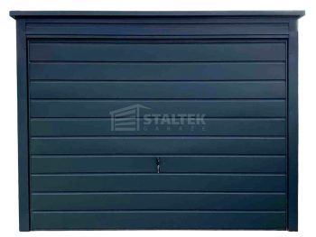 Garaż blaszany 3x6m - Brama uchylna - antracyt - dach spad w tył  ST154